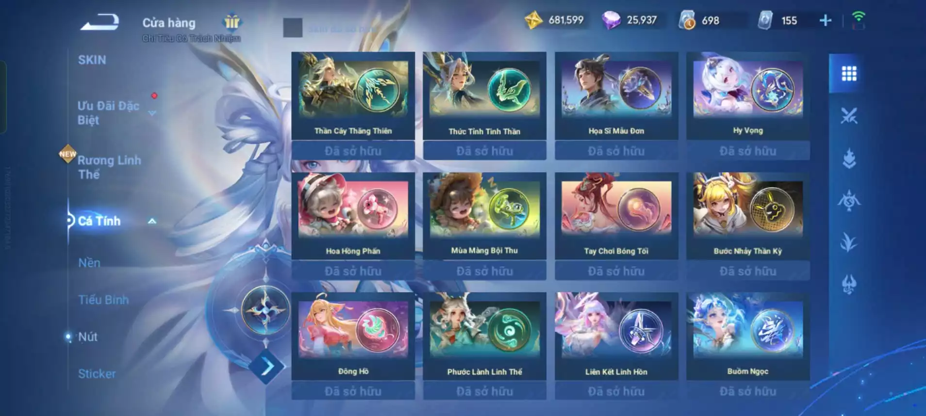 Ảnh Acc glb login wechat k lỗi 3 vô song 1 đá lữ bố 5 skin limit hợp tac Hơn chục skin legend limited nữa
